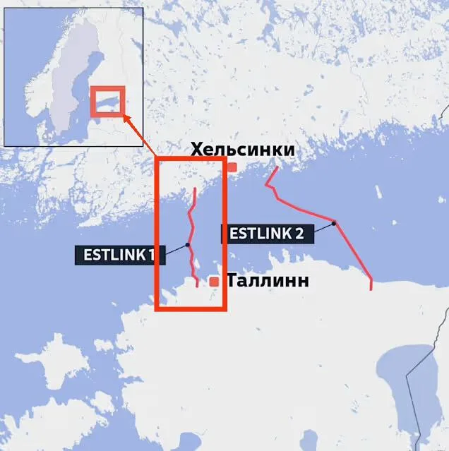 В Балтийском море поврежден подводный кабель