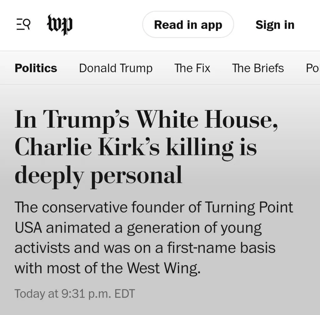 Смерть за идею. Как отреагировало американское общество на убийство Чарли Кирка?