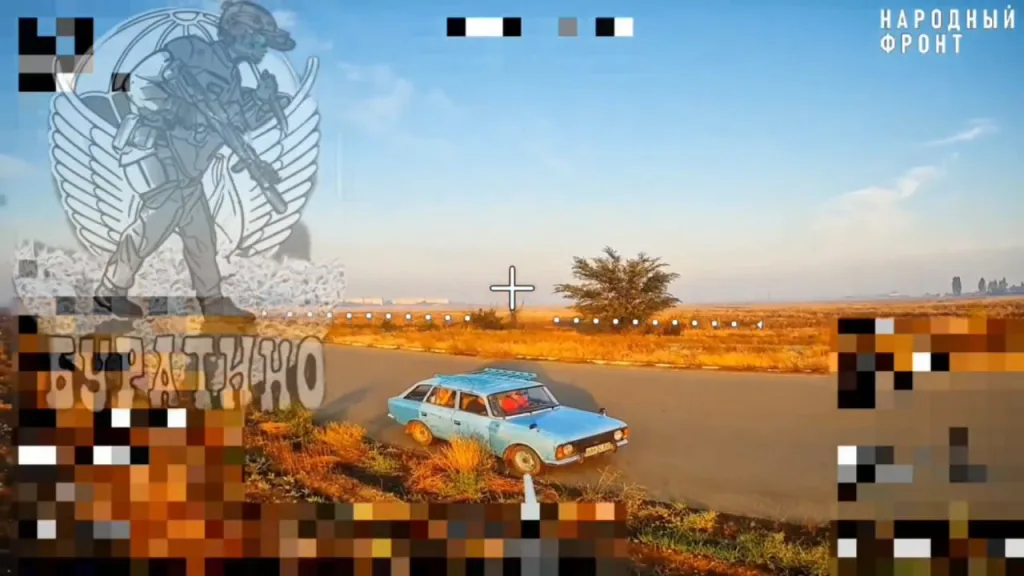 Дорожный контроль от российских операторов FPV-дронов на оптоволокне