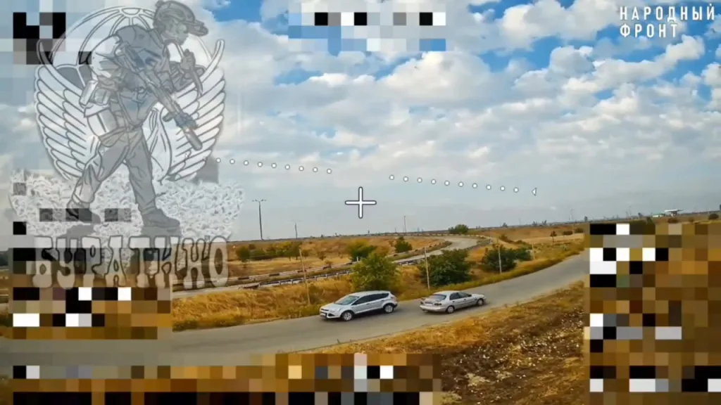 Дорожный контроль от российских операторов FPV-дронов на оптоволокне