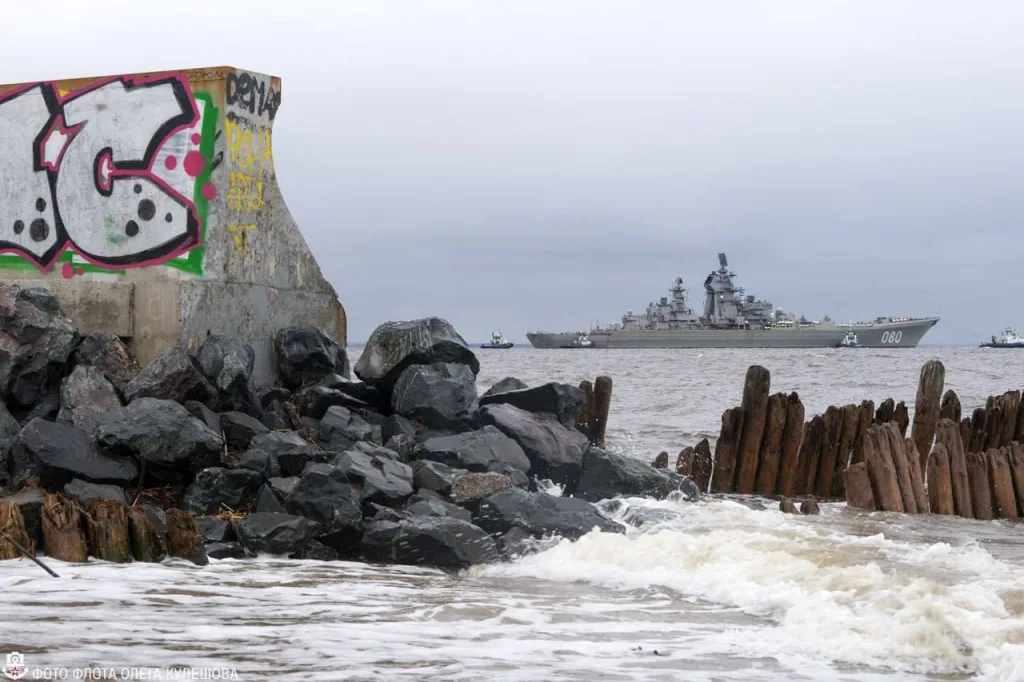 МО рапортует, что тяжелый атомный ракетный крейсер 1-го ранга «Адмирал Нахимов» проекта 11442М (080) завершил первый этап заводских ходовых испытаний