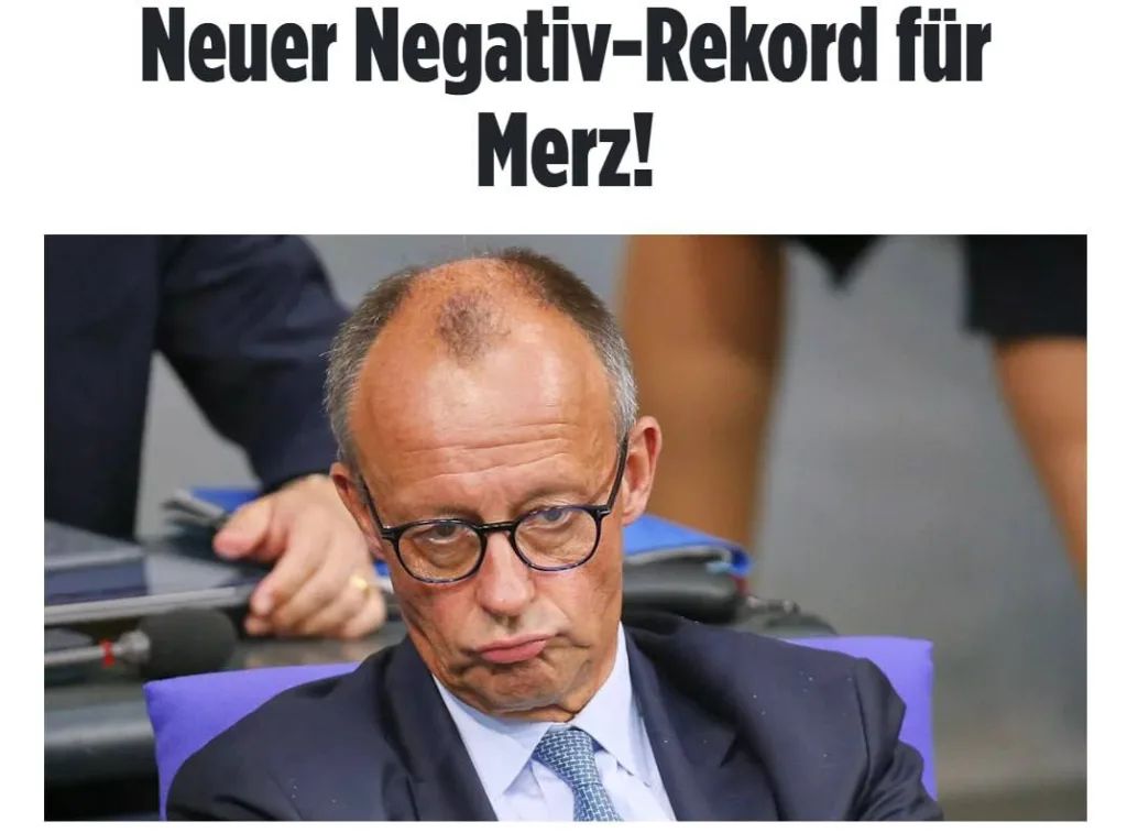 Антирекорд канцлера: рейтинг Мерца рушится на фоне роста правых