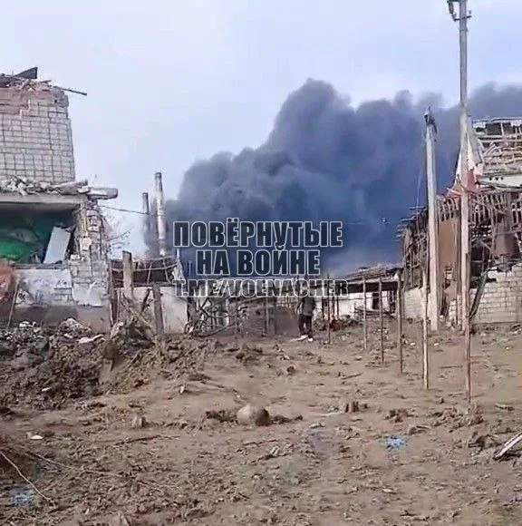 Последствия ударов дронов-камикадзе «Герань-2 по Ладыжинской ТЭС в Винницкой области