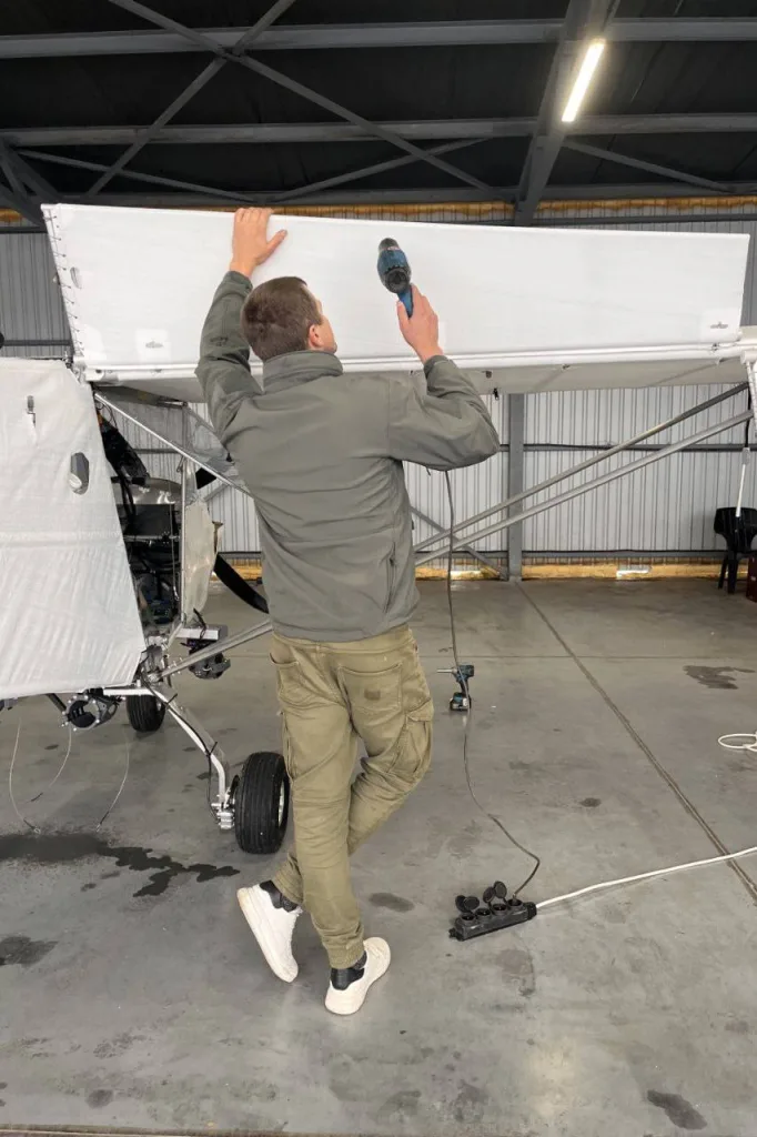 Применение дрона-камикадзе «Горыныч» на базе легкомоторного самолёта E-300 «SkyRanger» 14-го ОП БпАК (1-го ОЦ) Сил беспилотных систем ВСУ