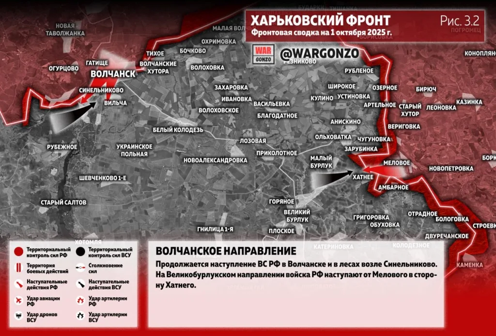 Варгонзо: Фронтовая сводка на утро 01.10.25