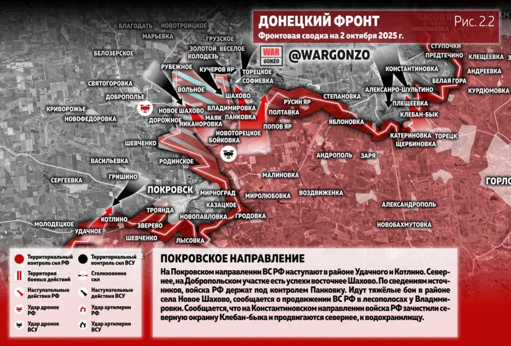 Варгонзо: Фронтовая сводка на утро 02.10.25