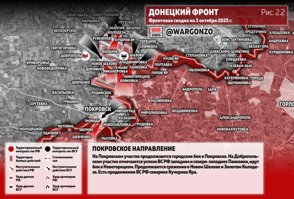 Варгонзо: Фронтовая сводка на утро 03.10.25