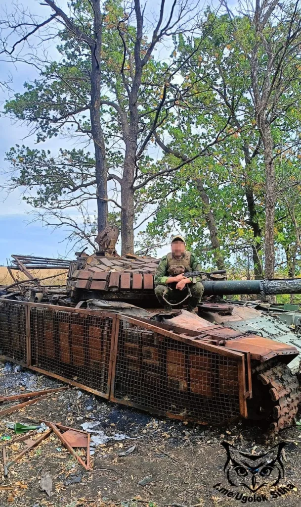 Украинский Т-72, уничтоженный в зоне СВО