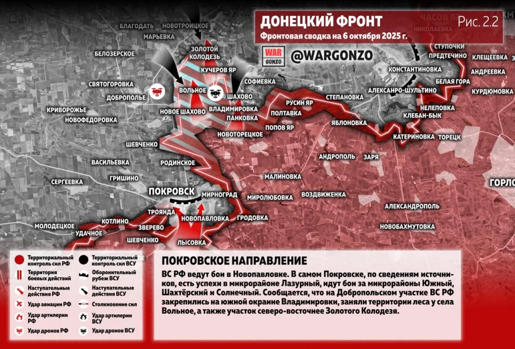 Варгонзо: Фронтовая сводка на утро 06.10.25