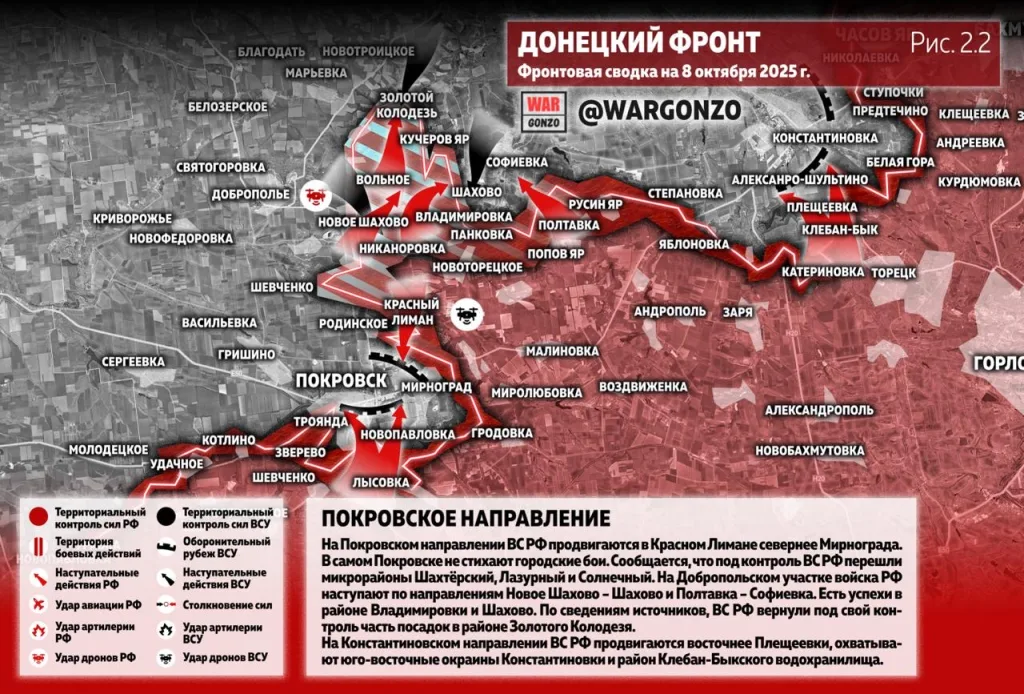 Варгонзо: Фронтовая сводка на утро 08.10.25