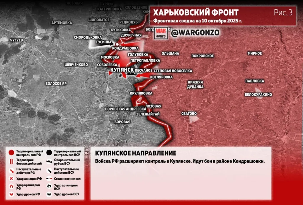 Варгонзо: Фронтовая сводка на утро 10.10.25