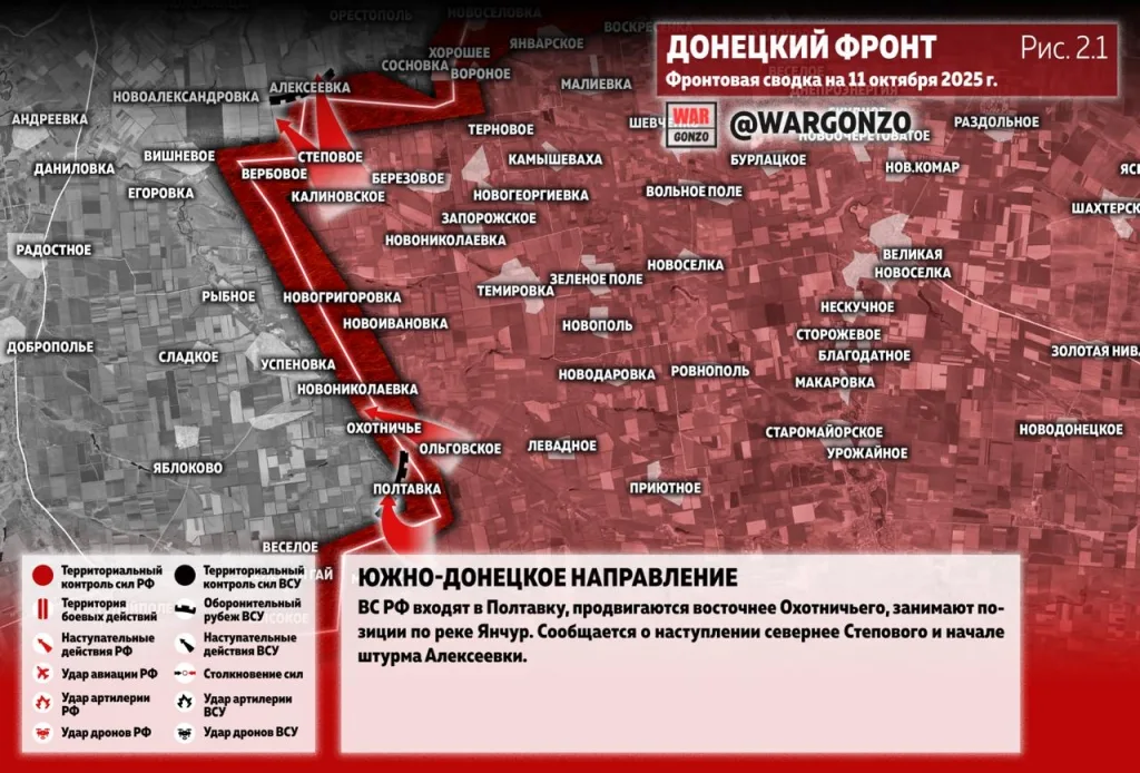 Варгонзо: Фронтовая сводка на утро 11.10.25
