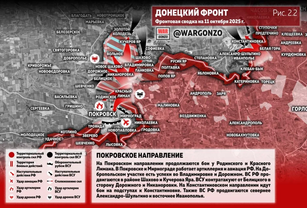 Варгонзо: Фронтовая сводка на утро 11.10.25
