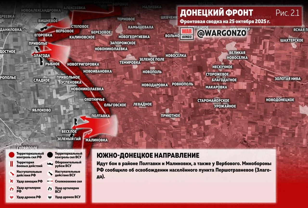Варгонзо: Фронтовая сводка на утро 25.10.25