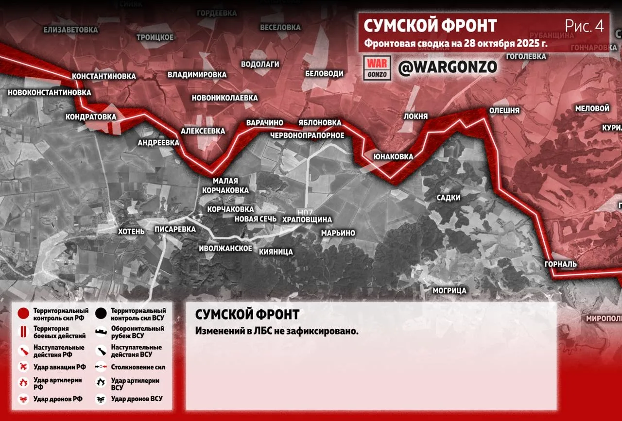 Варгонзо: Фронтовая сводка на утро 28.10.25