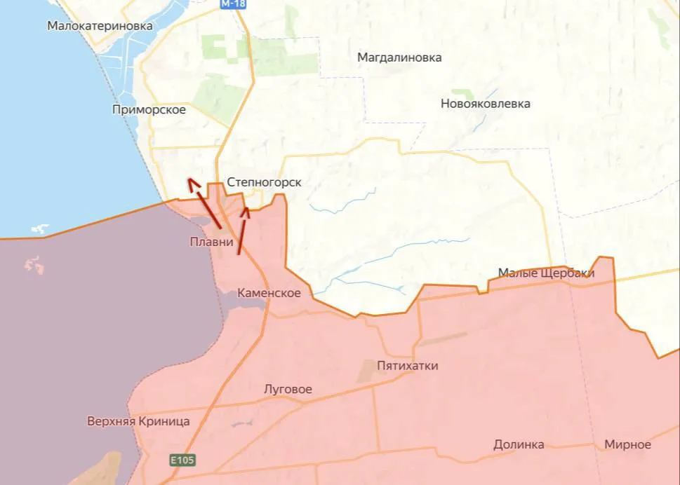 На Приморском участке Запорожского направления активные действия в районе Каменского.