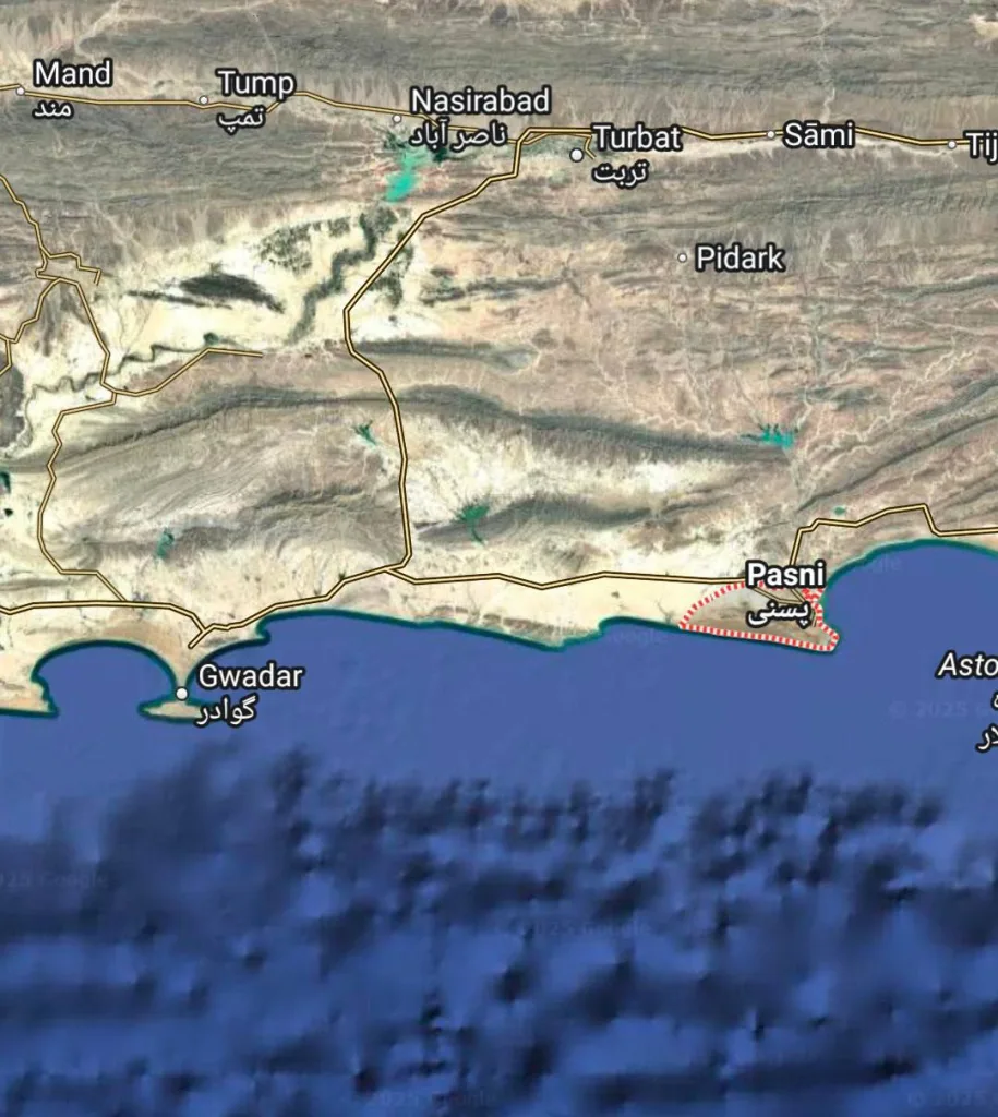 Пакистан предложил Соединенным Штатам план совместной разработки порта в Пасни, расположенного примерно в 100 км от существующего порта Гвадар