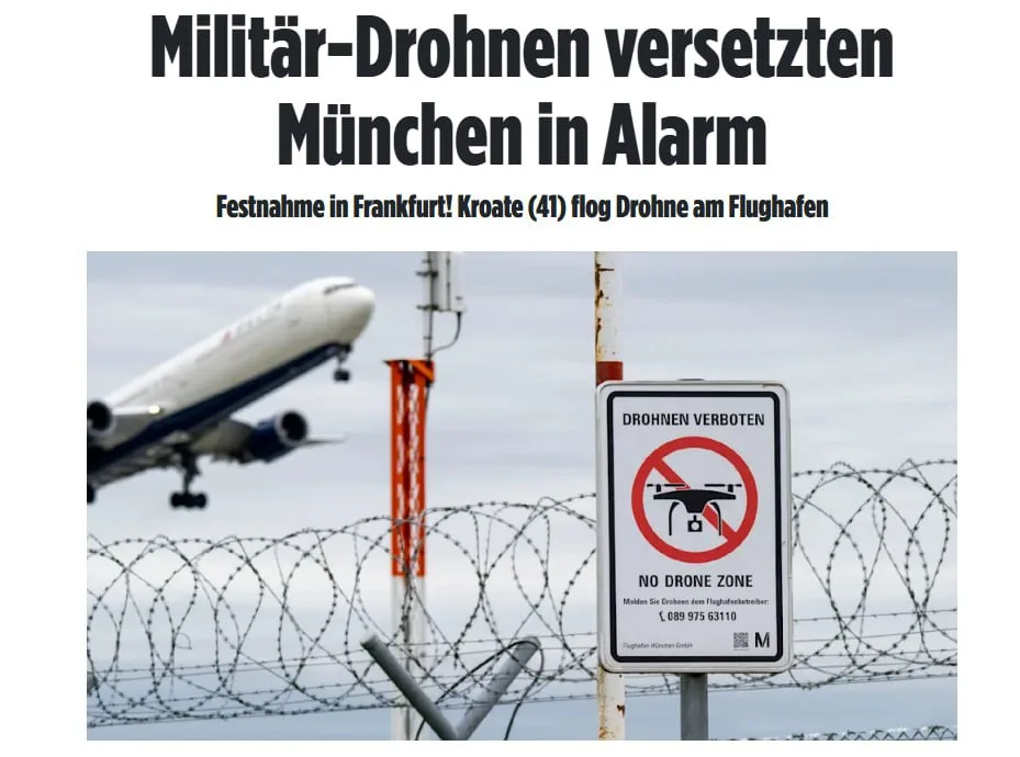 Дроны над Мюнхеном оказались военными разведчиками — Bild