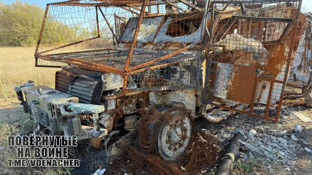 Дорога к Днепропетровску. Сожженная техника ВСУ на уже освобождённой территории
