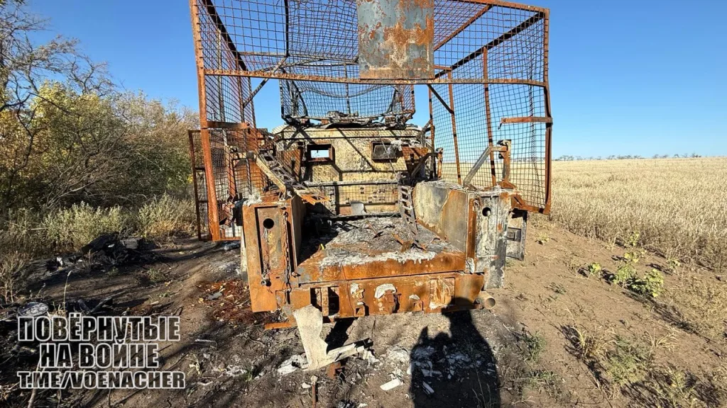 Дорога к Днепропетровску. Сожженная техника ВСУ на уже освобождённой территории