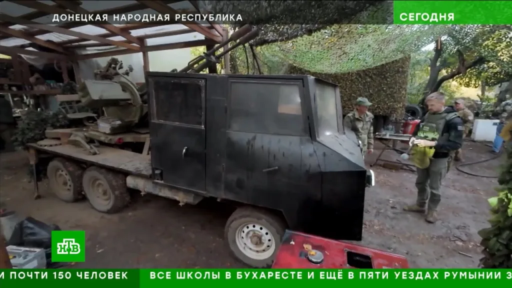 Удлиненная "Буханка" с ЗУ-23-2 для борьбы с украинскими беспилотниками