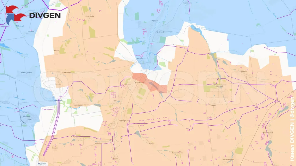 В связи с наступлением плохой осенней погоды на Донбассе, ВС РФ провели достаточно крупный (по последним меркам) механизированный штурм села Владимировка на правом фланге Добропольского прорыва