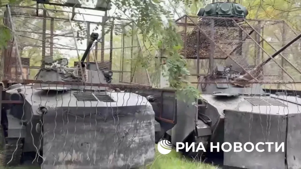 Добронированные БМД-2 с антидроновым мангалом, дошираком, резинотканевыми экранами, дымовыми шашками УДШ и системой РЭБ