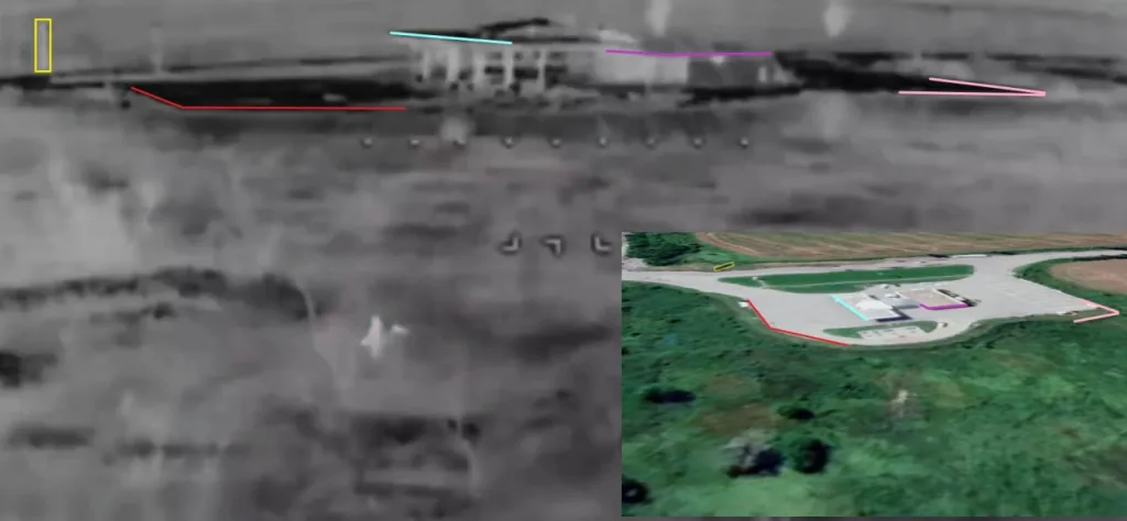 Раскадровка последствий потужной высадки спецназа ГУР Украины с вертолета UH-60A Black Hawk на окраине Покровска