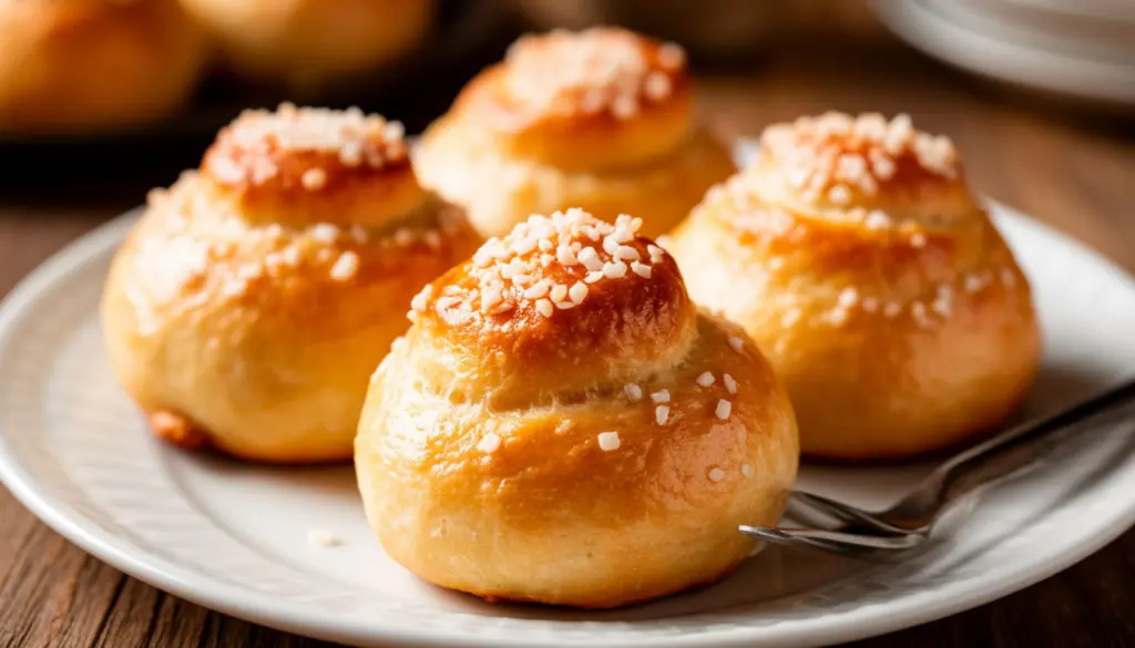 Секрет воздушных булочек с мягким заварным кремом – они остаются мягкими, как пух, даже на третий день и имеют блестящую корочку