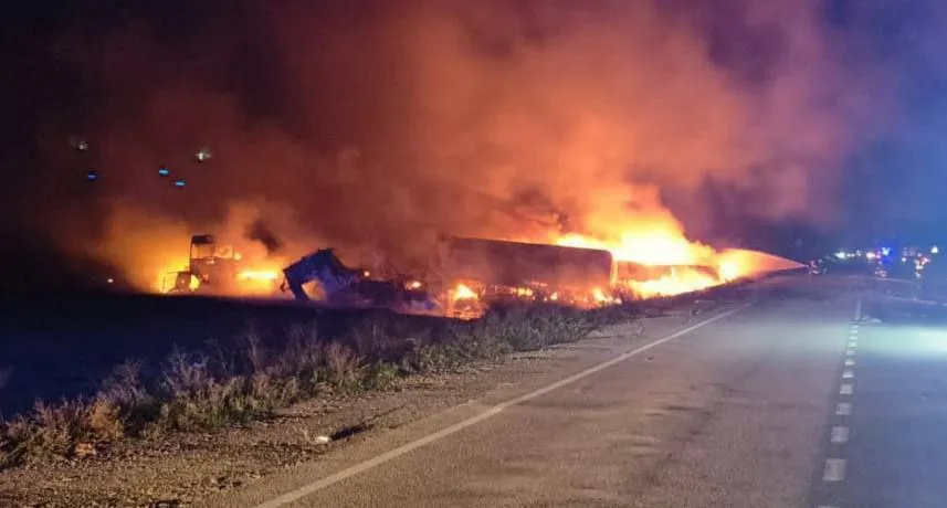 Под Одессой «Герани» сожгли вражеские грузовики с топливом