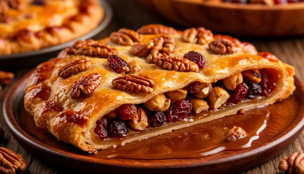 Восточный пирог с орехами и сушеными фруктами в восхитительной карамельной глазури – хрустящий, насыщенный ароматом и чрезвычайно аппетитный
