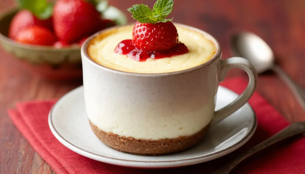 Нежный творожно-яблочный чизкейк в кружке: готовится 4 минуты в микроволновке, без муки и без лишних калорий 