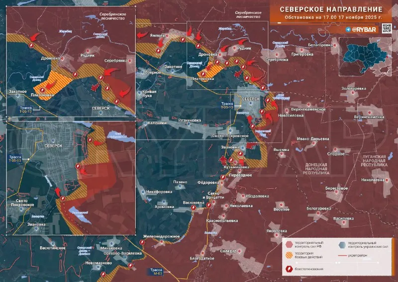 Российские войска наступают на Северском направлении, в Минобороны России заявили об освобождении Платоновки