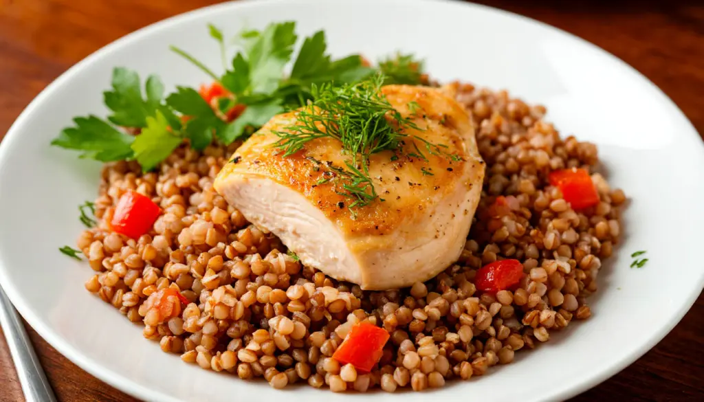 Гречка с курицей, от которой невозможно оторваться! Нужна только сковорода и 25 минут – и ужин на столе вкуснее, чем в ресторане!