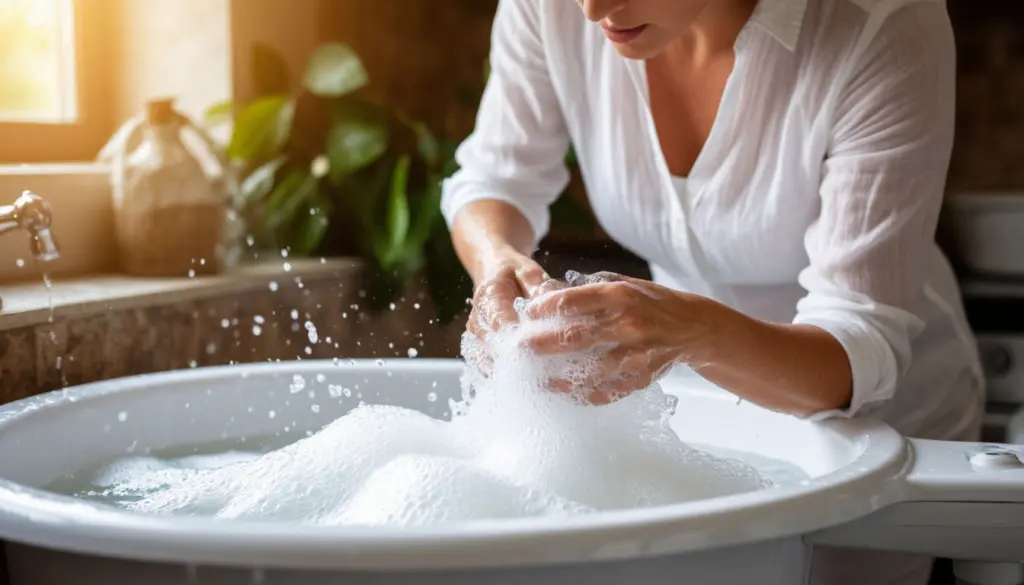 Всего три ложки на таз — и белые вещи точно засверкают первозданной белизной