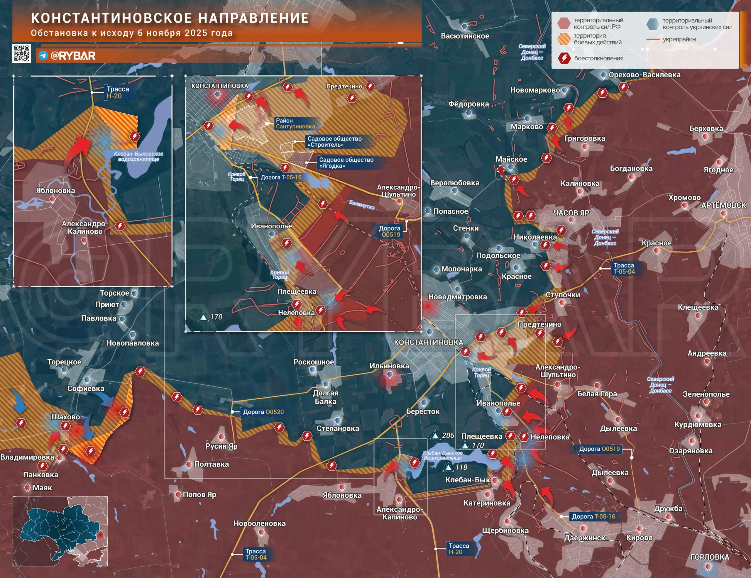 Штурм Иванополья: бои в районе Константиновки и атаки к трассе Т-05-04