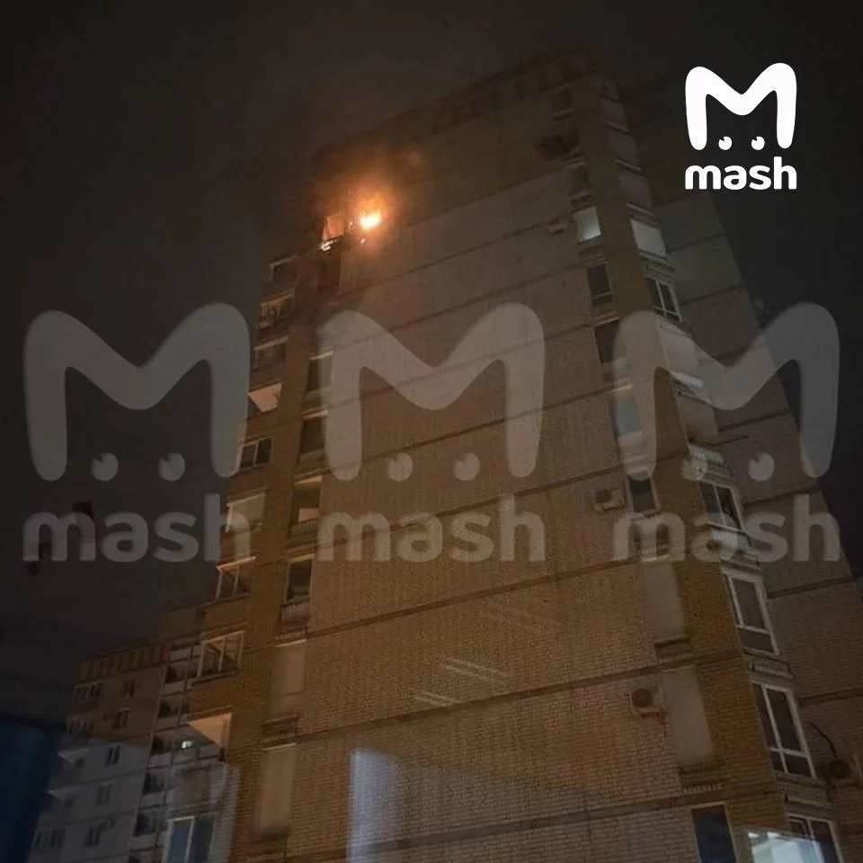 Квартира загорелась после попадания БПЛА в Волгограде