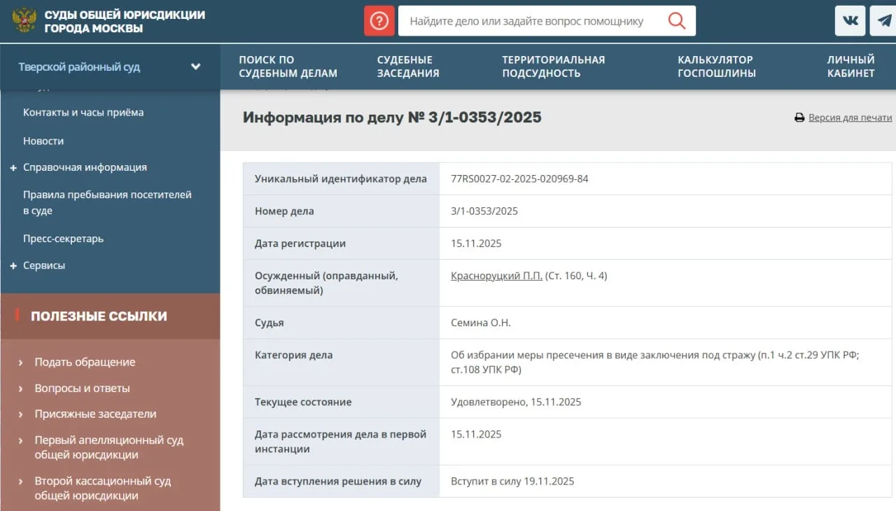 Растрата в особо крупном размере: арестован экс-глава Российского союза молодежи