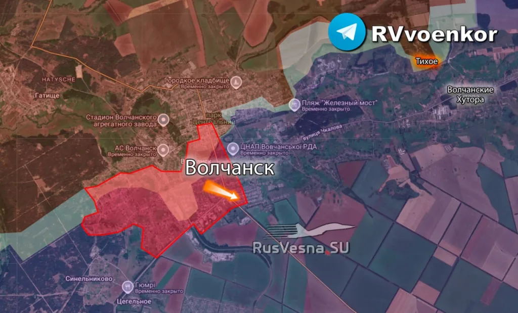 Пока Киев врёт о ситуации под Покровском, ВС России подняли флаг в южной части Волчанска