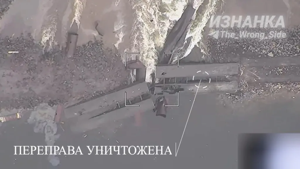 Уничтожение переправы ВСУ через реку Оскол в районе села Петровка