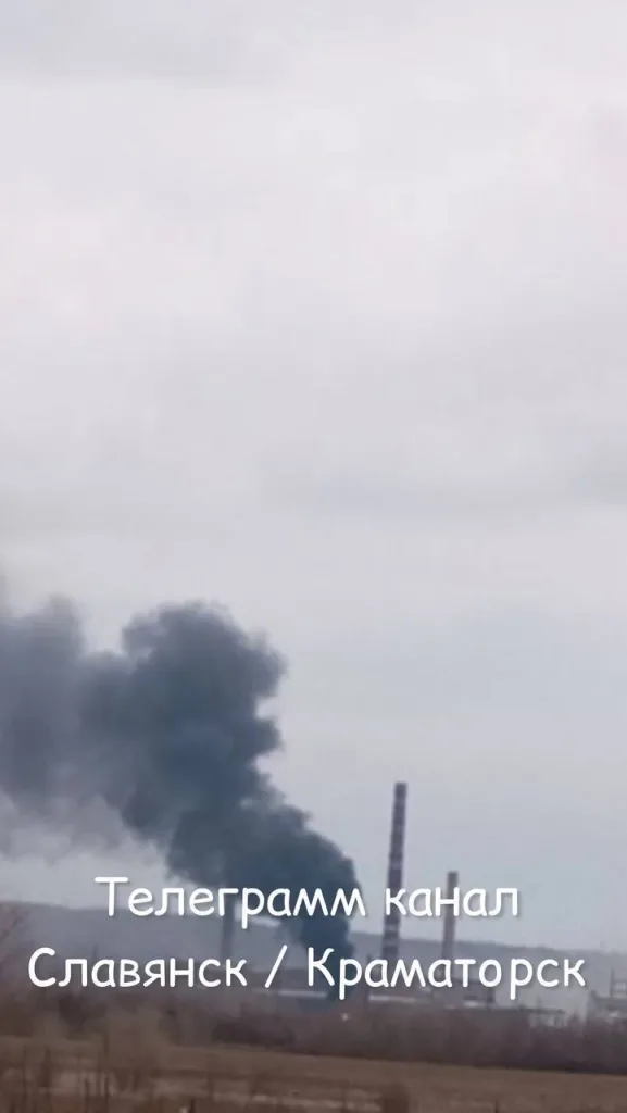 Нанесён удар по Славянской ТЭС в городе Николаевка вблизи Славянска