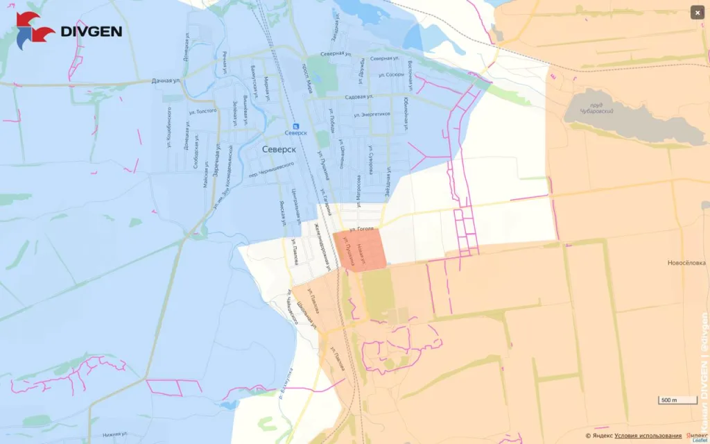 Засада на группу украинской пехоты на южной окраине Северска, где уже закрепились российские штурмовые отряды