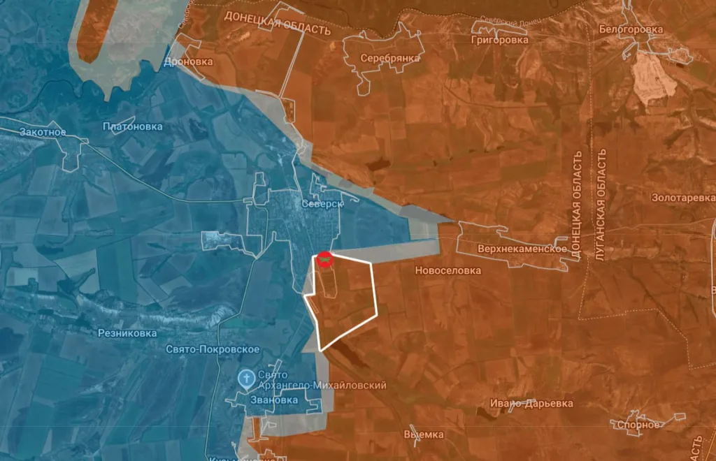 Засада на группу украинской пехоты на южной окраине Северска, где уже закрепились российские штурмовые отряды