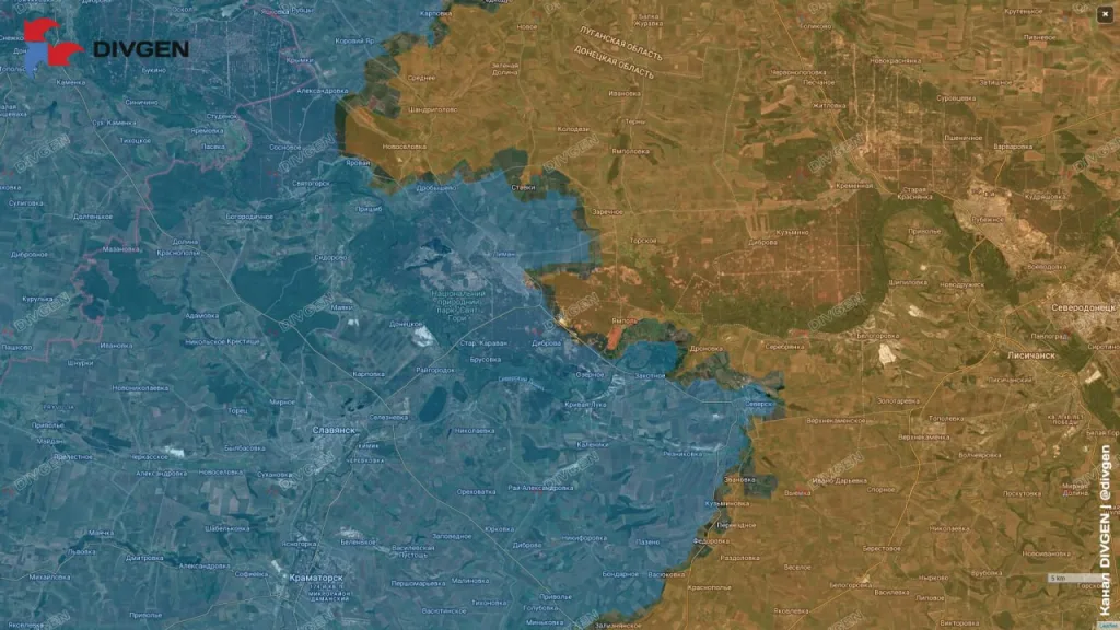 Кадры штурма Ямполя на Краснолиманском направлении подразделениями 25-й общевойсковой армии и визуальное подтверждение полного контроля над посёлком