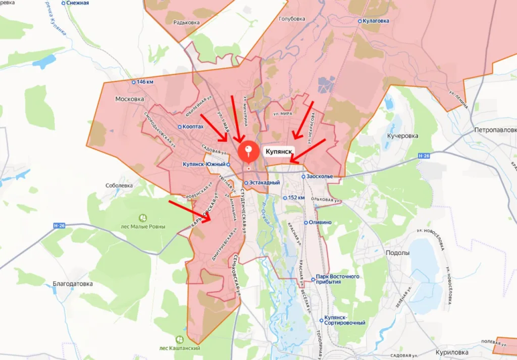 Минобороны опубликовало видео с российскими флагами из некоторых районов Купянска, об освобождении которого Валерий Герасимов вчера доложил Владимиру Путину