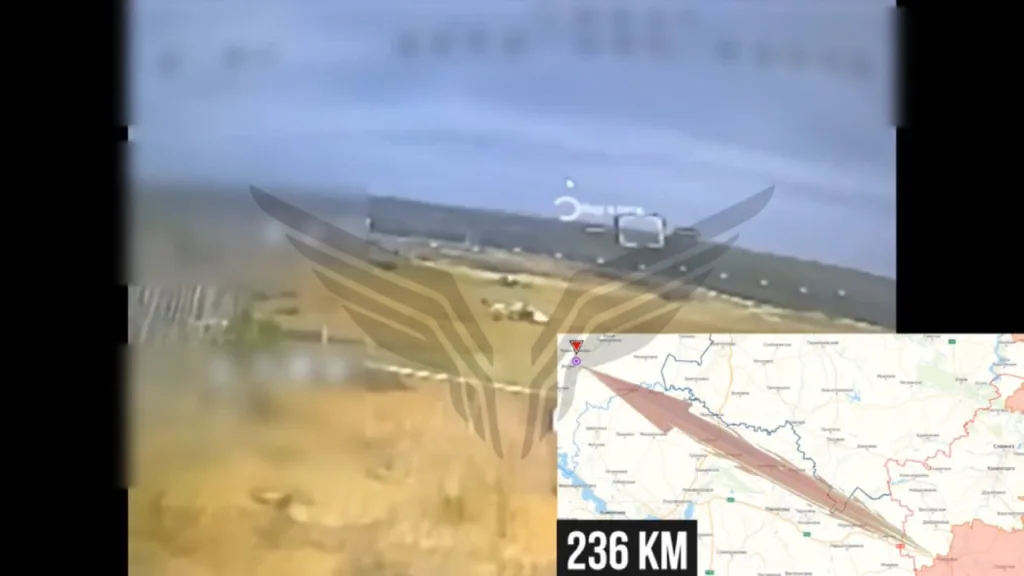 Один из ударов «Рубикона» пришелся на рекордное для обычного дрона-камикадзе расстояние в 236 километров по макету/остову Ми-24