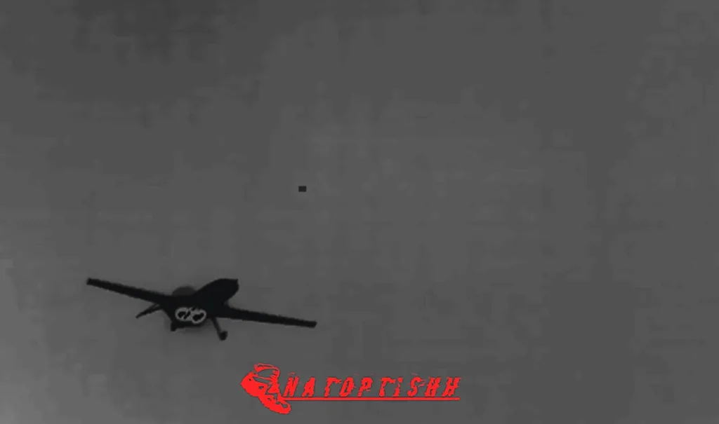 Уничтожение украинского дальнобойного дрона-камикадзе Ан-196 «Лютый» огнём мобильной огневой группы ГВ «Север»