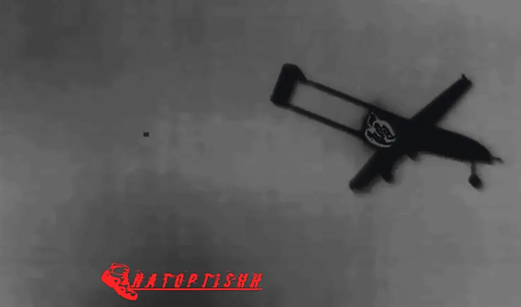 Уничтожение украинского дальнобойного дрона-камикадзе Ан-196 «Лютый» огнём мобильной огневой группы ГВ «Север»