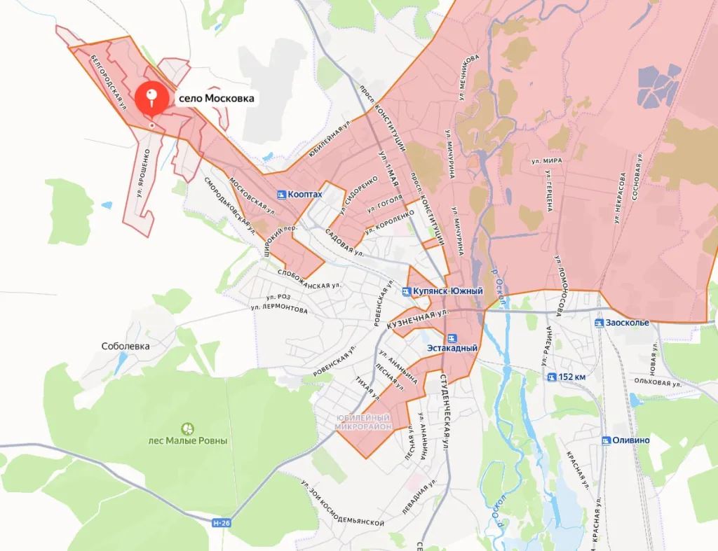 Российские штурмовики вновь появились на окраине Московки, расположенной северо-западнее Купянска