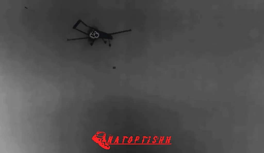 Уничтожение украинского дальнобойного дрона-камикадзе Ан-196 «Лютый» огнём мобильной огневой группы ГВ «Север»